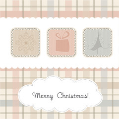 Fototapeta premium Delicate Christmas greeting card