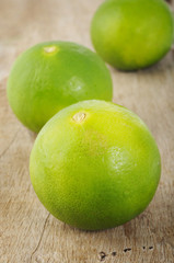 Fresh green limes