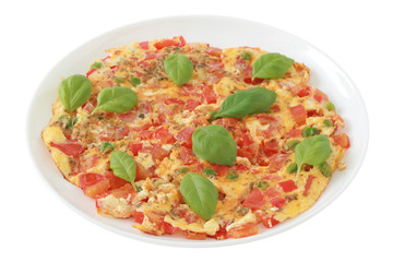 omelet with vegetables