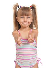 Girl wearing swimsuit