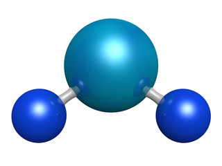 3d model of water molecule