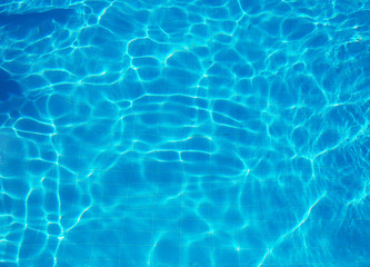 pure blue water in pool