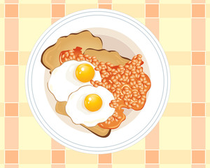 fried eggs on toast