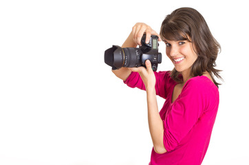 Fotografin mit Kamera