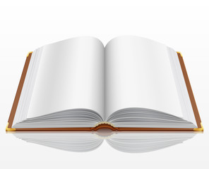open book with isolated on white