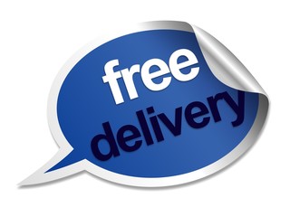 Free delivery speech bubble