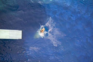 Obraz premium diving into the water