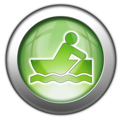 Green glossy 3D effect button 