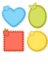 Beautiful set of backgrounds with lace ornaments