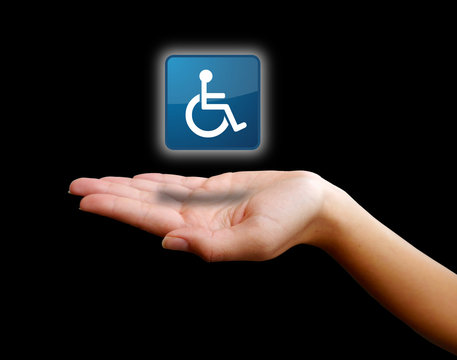 Hand holding - Wheelchair Disability