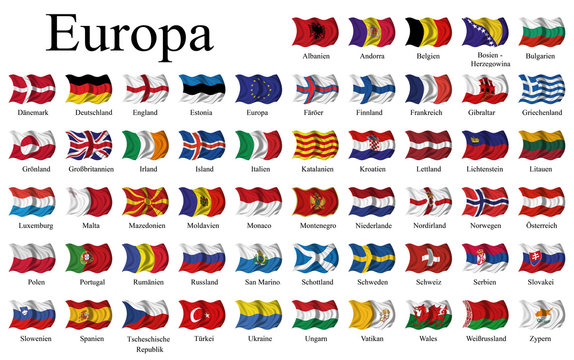 Länderflaggen Europa