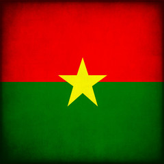Bandiera del Burkina Faso in stile vintage