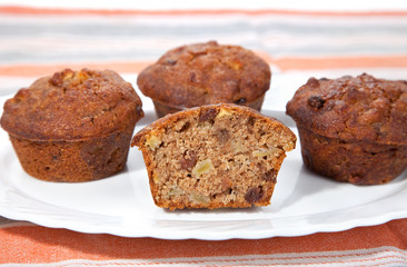 Freshly baked nuts  muffins