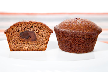 Freshly baked chocolate  muffins