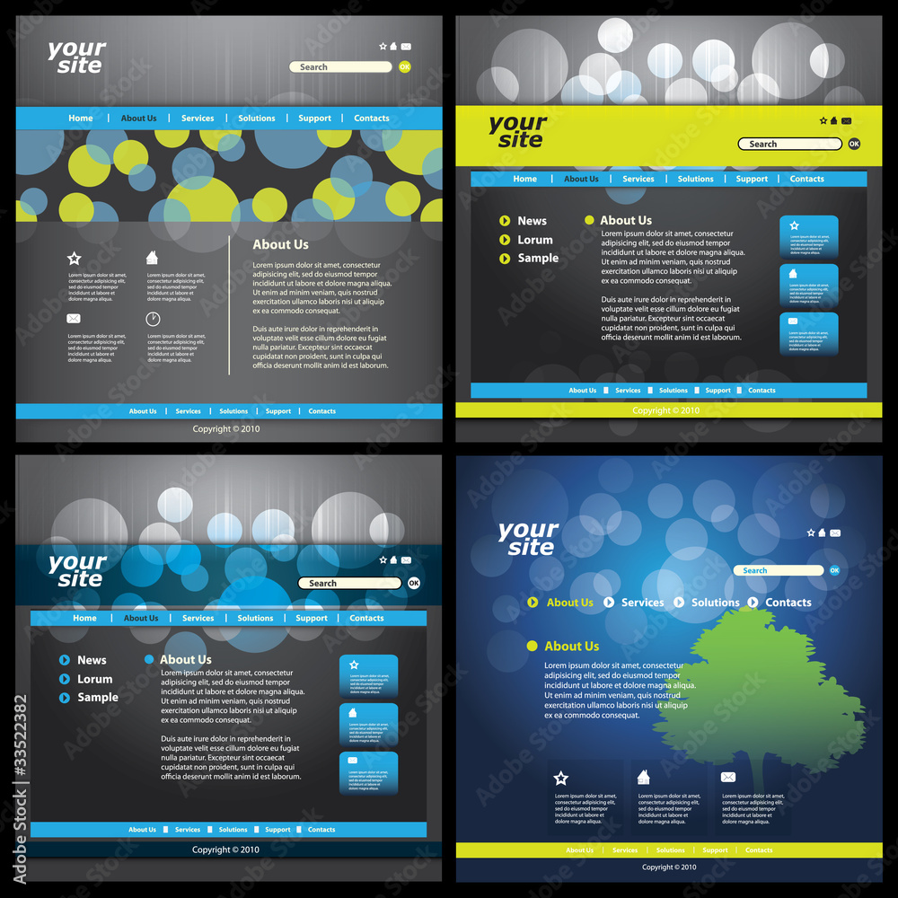 Wall mural vector web site design template