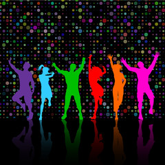 Obraz na płótnie Canvas Party people dancing