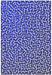 Labyrint in blau