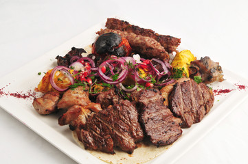 Meat allsorts with vegetables