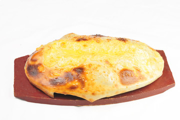 Pie on a wooden board