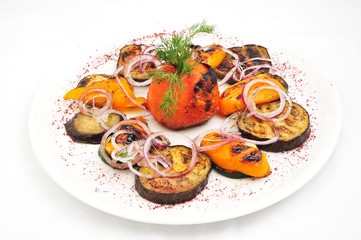 The baked vegetables