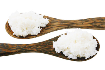Wooden Spoons with Rice