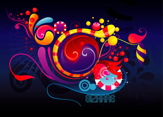 color fun abstract shapes vector