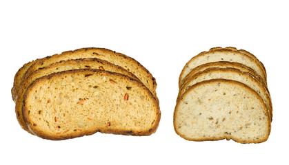 healthy choice- 7-grain and carrot- sunflowerseed bread,isolated