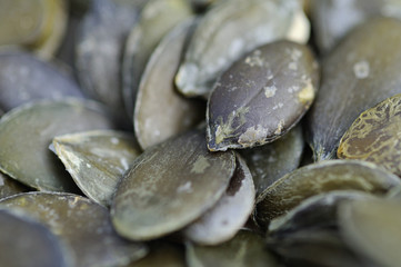 Gros plan de graines de courge