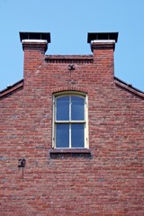 Fototapeta na wymiar Second story window