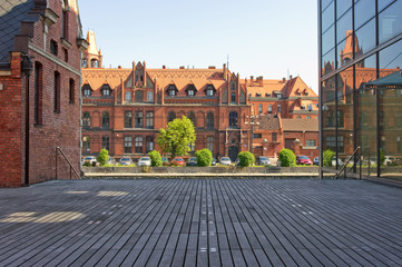 Old buildings in Bydgoszcz, Poland - obrazy, fototapety, plakaty