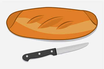 Bread and knife