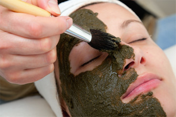 applying beauty mask - 33535118
