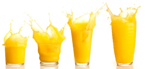 Door stickers Juice orange juice splash