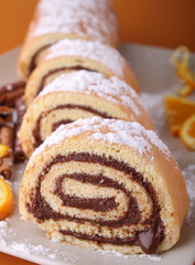 roulé au chocolat