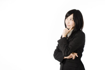 Obraz premium 悩む女性社員