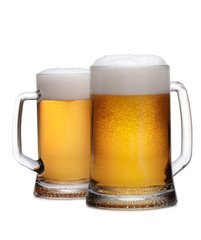 beer into glass