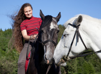 Obraz premium Two horses. Love