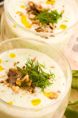 Tarator - traditional bulgarian cold summer soup