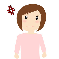 怒っている女性