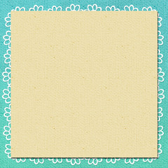 background   in scrapbook style in beige, cyan colors