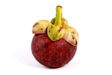 Mangosteen  isolated on white background