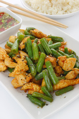 Chicken with green beans