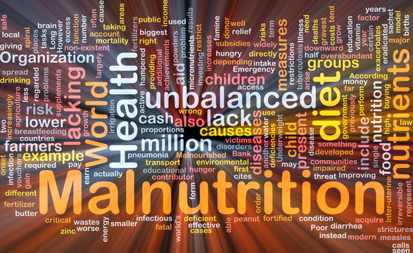 Malnutrition Background Concept Glowing