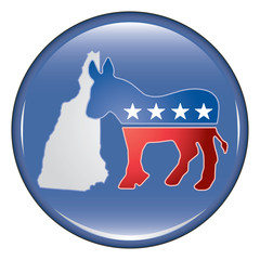 Democrat New Hampshire Button