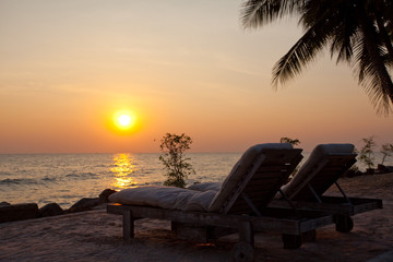 beautiful sunrise on the beach