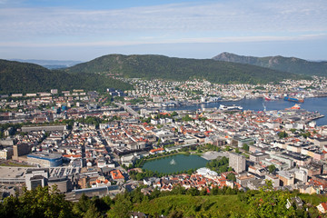 bergen seen from the hill