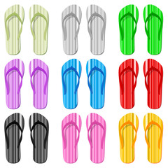 color flip flop set