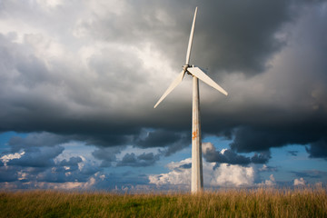 Windturbine with a beautiful Dutch Cloudscape