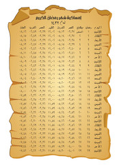 Obraz premium Ramadan Calender