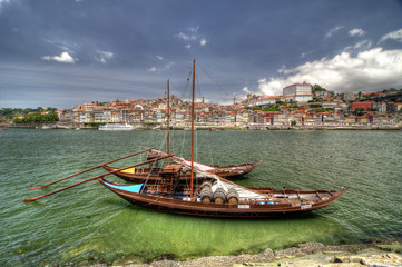 Obraz premium Boats in Porto, portugal.